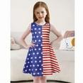 thumbnail image 4 of Benylion 4th of July Dresses Toddler Girl American Flag Tank Dress Summer Sleeveless Dresses for 7-8 Years, 4 of 6