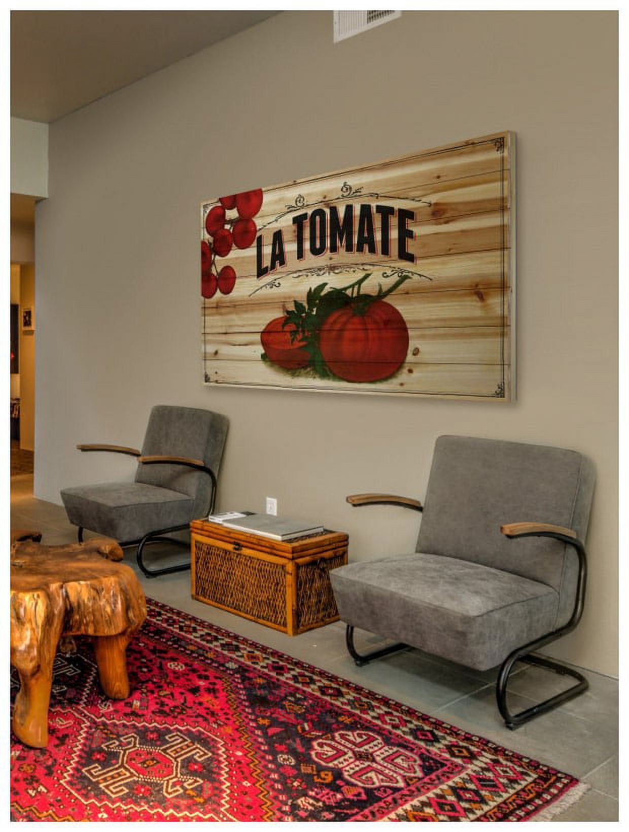 Marmont Hill "French Produce Tomato" Painting Print on Natural Pine Wood