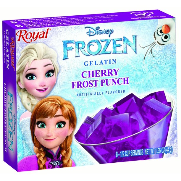 (3 Pack) ROYAL FROZEN Gelatin, Cherry Frost Punch, 1.55 Oz, 12 Ct