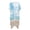 Beach Seascape Print, variant on Indigo Tie-Dye Kimono Swimsuit Cover Up - Lightweight Breathable Beach Cardigan for Summer Vacation, Pool & Resort