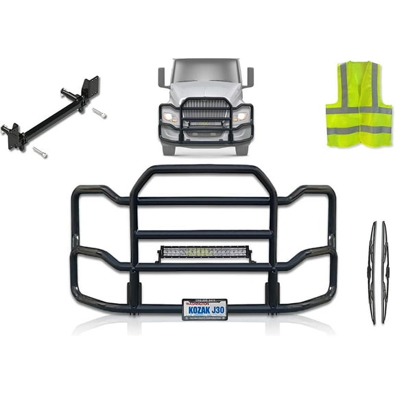 Kozak International LT, LT 625 Black Front Grille Deer Bumper Guard