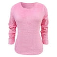 thumbnail image 4 of Plus Size Women's Solid Color Fashion Long Sleeve Sweater Top Comfortable Stylish Casual Knitwear for Ladies Loose Dressy Casual Basic Clothes, 4 of 4