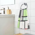 thumbnail image 3 of Yayeee 100% Cotton Hand Towels for Bathroom 16" x 28" Soft Absorbent Kitchen Towel, Green Abstract Geometric, 3 of 7