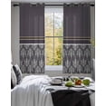 thumbnail image 3 of Boho Purple Flower Sheer Curtains 39 Inch Length 2 Panels Set for Living Room/Bedroom, Abstract Bohemia Pesley Floral Kitchen Curtains Grommet Semi-Sheer Curtains Drapes Window Treatments 27.5"x39"x2, 3 of 7