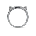 thumbnail image 5 of Imperial 10K White Gold 1/10Ct TDW Diamond Accent Cat Ears Meow Women's Ring, 5 of 8