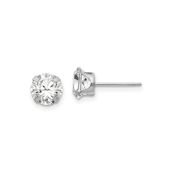 FJC Finejewelers 14 kt White Gold Stud Madi K 6.5mm CZ Post Earrings