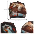 thumbnail image 3 of KLL Cat Asleep Among Flowers Winter Fall Beanie Knit Hats for Men & Women - Warm & Soft Stylish Toboggan Caps for Cold Weather, 3 of 6