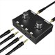 thumbnail image 4 of Conmutador de Audio Estéreo de 3,5 mm, Divisor de Audio de 6 Vías, Bidireccional, 4 Entradas y 2 Salidas, con Control Giratorio de Volumen., 4 of 5