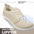 thumbnail image 3 of vibdiv Mens Barefoot Minimalist Shoes Minimalist Shoes Wide Toe Box Minimalist Non Slip Walking Lightweight and Breathable Shoes Beige Size 7.5, 3 of 6