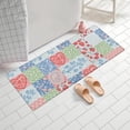 thumbnail image 2 of Pioneer Flower Floral Print Pattern Bathroom Rugs Mat, Non Slip Microfiber Bathroom Rug with Rubber Backing, Soft Mats for Bathroom Floor Tub Shower, 24"x60", 2 of 5