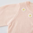 thumbnail image 4 of GYRATEDREAM Girls' Knitted Bolero Cardigan Sweater Kids Long Sleeve Button Closure Cropped Knitwear Cover Up for 9-10Y Pink, 4 of 10