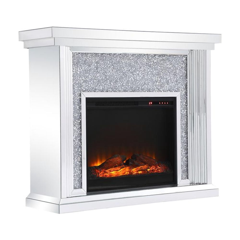 Elegant Decor Mirrored Fireplace Mantle - Thumbnail 2