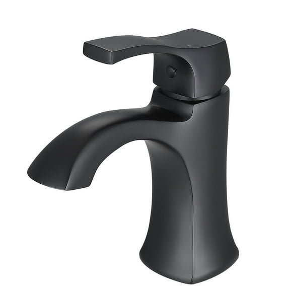 Ancona Morgan Single Lever 1-Hole Bathroom Faucet in Matte Black