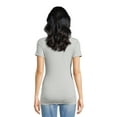 thumbnail image 3 of Time and Tru Maternity Essentials Non Shirred Tee, Sizes S-XXL, 3 of 6