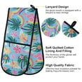 thumbnail image 4 of Dailycode Double Sided Oven Mitt with Loop Heat Resistant Kitchen Long Potholders 7" x 35" Palm Tree Flower Rainbow, 4 of 6