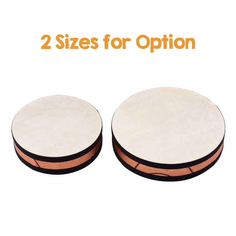 10 Inch Ocean Drum Wooden Handheld Sea Drum Percussion Instrument Gentle  Sea Sound Musical Toy Gift for Kids