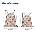 thumbnail image 4 of Drawstring Backpack - Cute Corgi Dog Funny Flower Splash Proof Small Drawstring Gym Bag for Women Men, Cinch Sports String Bag Backpack for Travel Swimming Beach, 4 of 8
