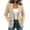 Beige-A, variant on Long Sleeve Knit Cardigan For Women Solid Color Brushed Fleece Open Front Outerwear With Pockets Casual For Daily Shopping Grey-A M