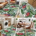 thumbnail image 5 of Tropical Plants Area Rugs 3'x5', Washable Small Throw Rugs for Living Room Bedroom, Summer Watercolor Parrots Green Leaves Indoor Outdoor Rug Non-Slip Low Pile Carpet Runner Reversible Floor Mats, 5 of 8