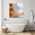 thumbnail image 6 of Wall Art Prints, Abstract Orange Grey Framed Canvas Prints for Bedroom Living Room Bathroom Office, Modern Minimalist Street Art Gallery Wrap Wall Art Poster for Gifts Home Decor 8"x8", 6 of 8