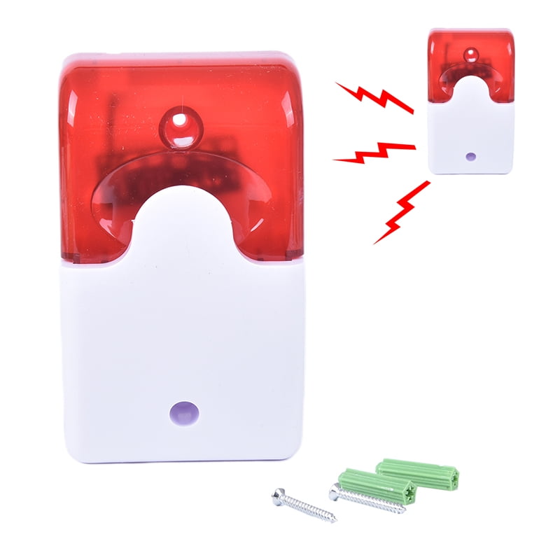 12V Indoor Wired Strobe Siren Warning Signal Horn Alarm System Flashing Light