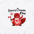 thumbnail image 4 of Inktastic Happy Canada Day Cute Red Beaver with Canadian Flag Girls Toddler Dress, 4 of 5