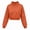 Orange, variant on Womens Mock Neck Sweatshirts Long Sleeve Loose Fit Cropped Shirts Casual Soft Trendy Shirts Basic Tees Cute Y2K Fashion Pullover Top Tunics 2026 Fall Outfits Fall Winter Outfits Clothes Khaki M