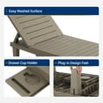 thumbnail image 5 of Amopatio Oversized Outdoor Chairse Lounge Chair, 5-Level Adjustment Backrest, Extra Widen Chaise with Cup Holder Easy Assembly for Pool Beach Garden, 5 of 6