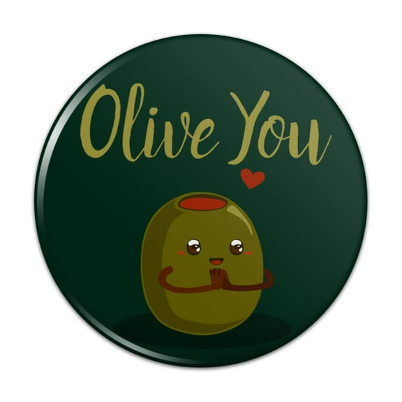 Olive You I Love You Funny Pinback Button Pin