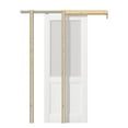 thumbnail image 2 of 32" x 80" Sliding Pocket Doors Half Tempered Frosted Glass Closet Door with Frame & Hardware Kit Included, Interior Single Doors Easy Assembly, 2 of 7