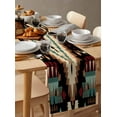 thumbnail image 6 of Rustic Southwest Table Runner-Cotton Linen- 72 Inch Holiday Dresser Scarves, Rustic Tribal Patterns Aztec Boho Tablerunner for Kitchen Coffee/Dining Bedroom Home Living Room Dinner Scarf Décor 13x72, 6 of 9