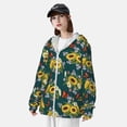 thumbnail image 5 of Daiia Sunflowers UPF 50+ Sun Protection Hoodie Jacket Lightweight Long Sleeve Sun Shirt for Women Men with Pocket Hiking Outdoor-Medium, 5 of 9