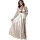 thumbnail image 1 of Women Satin Long Nightdress Silk Lace Lingerie Nightgown Sleepwear Robe_y AM, 1 of 4