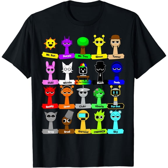 All Sprunki Toys Boys Girls Birthday Decoration Simon Oren T-Shirt Unisex S-5XL Hot Trending Shirt, Vintage Birthday Gift
