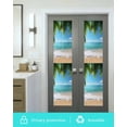 thumbnail image 5 of Window Privacy Film Ocean Beach Stained Glass Window Film Decorative Sun Block Window Cover Palm Trees Summer Tropical Island Seaside Window Clings Static Adhesive Sticker for Bathroom 23.6"x78.7", 5 of 7