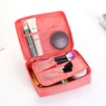thumbnail image 4 of Bolsa de cosméticos de tela Oxford para mujer, bolsa de aseo impermeable de gran capacidad, multiusos, bolsa de almacenamiento portátil de doble capa para viajes, 4 of 6