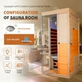 thumbnail image 7 of Single Person Compact Home Sauna Kit with Hemlock Wood Aroma, Efficient Heating System & Easy DIY Installation for Personal Relaxation in Small Spaces, 7 of 7
