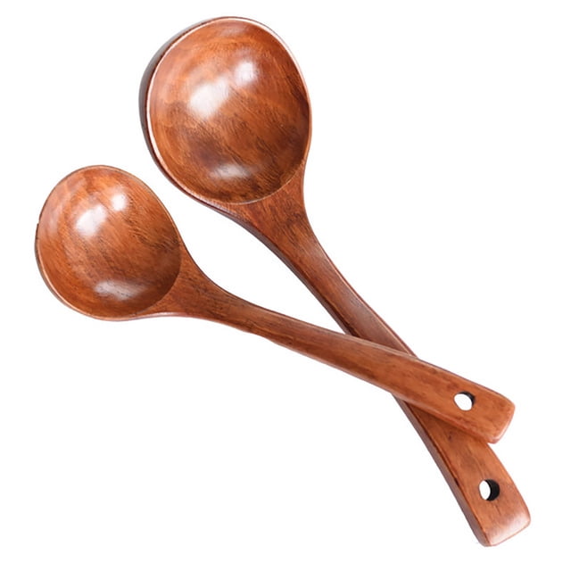 Zruodwans Wooden Ladle Spoon Porridge Spoon Large Wooden Bamboo Soup
