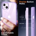 thumbnail image 5 of Shockproof Clear Case for iPhone 14, [Not Yellowing] [10FT Military Drop Protection] Hard Clear Back Four Corner Airbags Drop Protection Phone Cover, 6.1 inch, Purple, 5 of 14