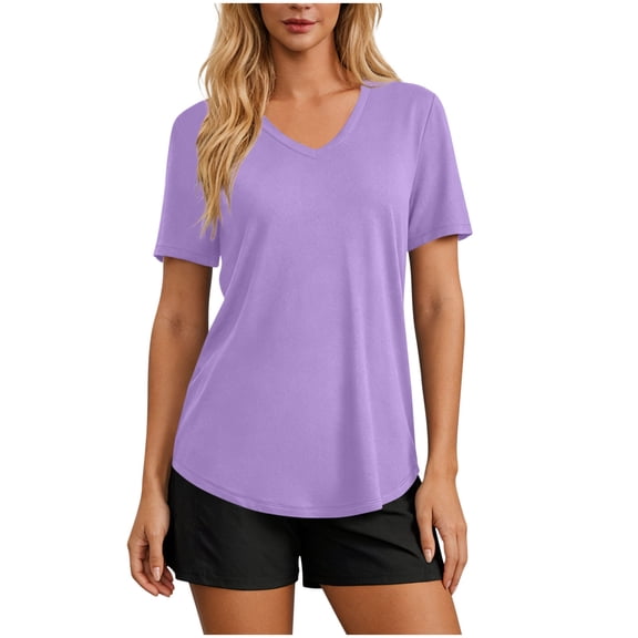 cocolona Womens UPF 50 Sun Shirts Summer Outdoor Gym Workout Tops Casual Loose Basic Tees