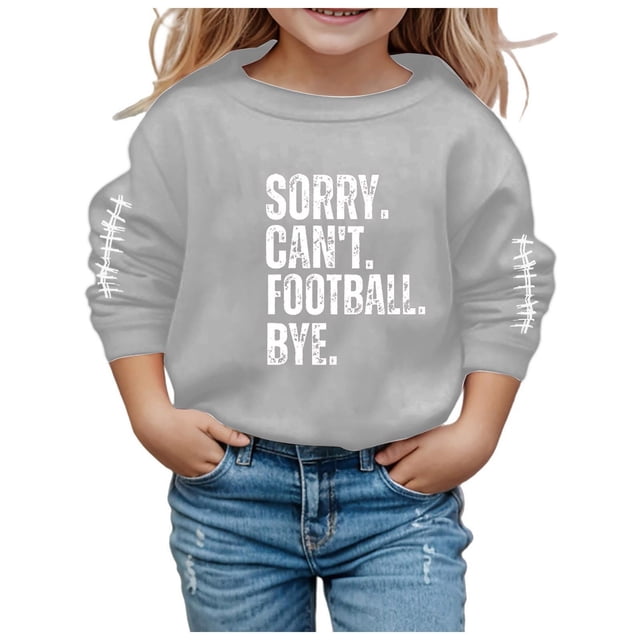 PMVFHDE Chandail en Molleton Col Rond Automne Garçon Fille Unisexe Manches Longues Chandail en Molleton Doux Graphique Enfants Mignon Pull Col Rond Vêtements Gris,120