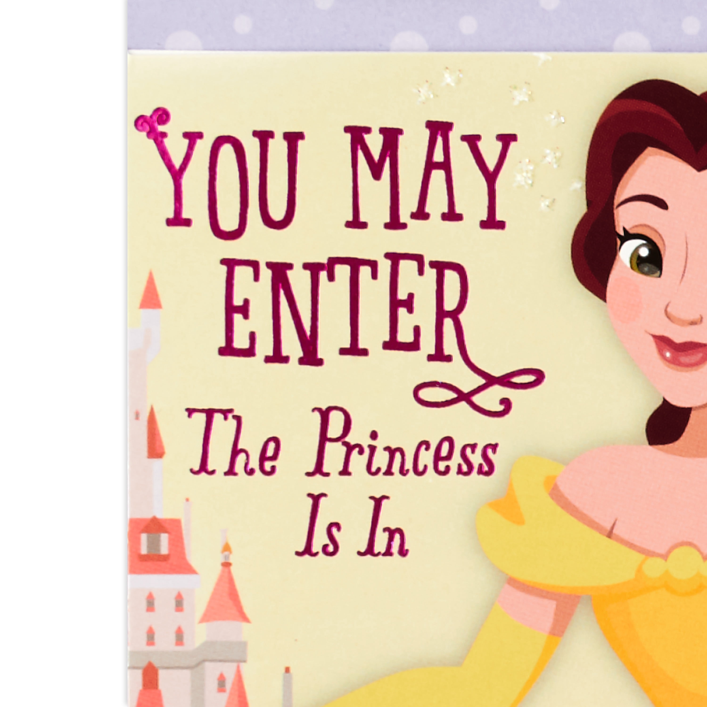 Hallmark Disney Princess Birthday Greeting Card with Door Hanger for Girl (All-About-You Day)