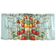 thumbnail image 7 of Yayeee Kitchen Curtains Tier Set of 2 Light Filtering 57"x24" Over Sink Window Panels, Colorful Tomatoes, 7 of 7
