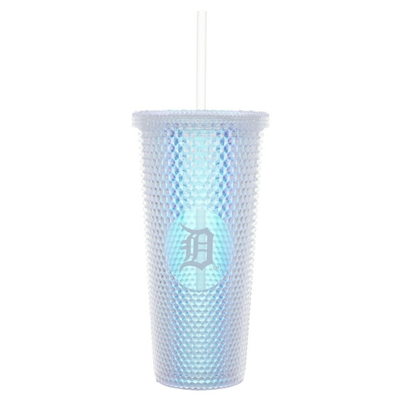 Detroit Tigers 24oz. Iridescent Studded Travel Tumbler with Straw