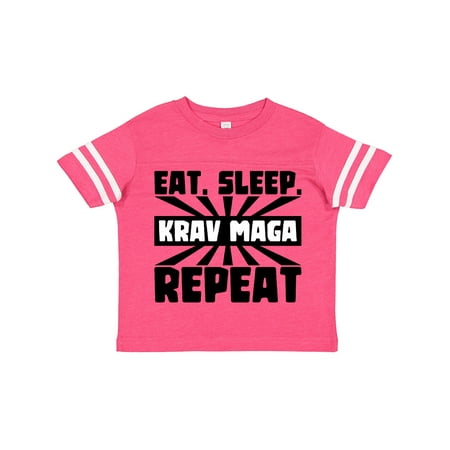 

Inktastic Eat Sleep Krav Maga Repeat Gift Toddler Boy or Toddler Girl T-Shirt