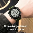 thumbnail image 3 of Waterproof Digital Watch, Dual Time Zone Backlight Smart Men Digital Sports Watch with Chronograph for Diving Black,OD Green, 3 of 8