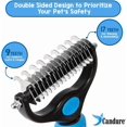 thumbnail image 3 of GHSDFBB Dematting Comb for Dog and Cat, Pet Grooming Rake and Brushes for Small, Medium Large Dogs 17+9 Double Sided Deshedding Tool Removes Knots & Tangled Hair, 3 of 7