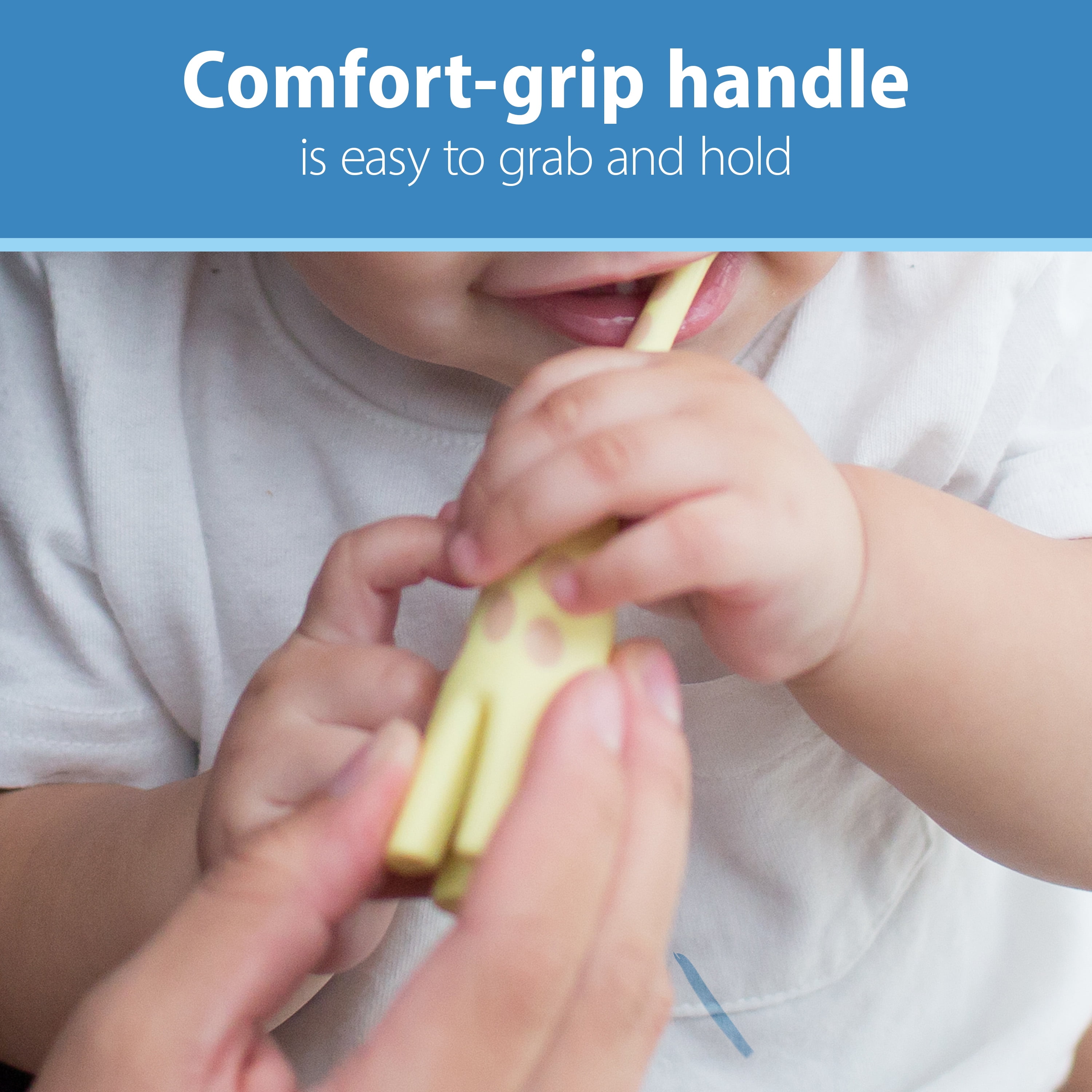 Dr. Brown's Infant-to-Toddler Training Toothbrush, Soft for Baby's First Teeth, Giraffe, 0-3 Years