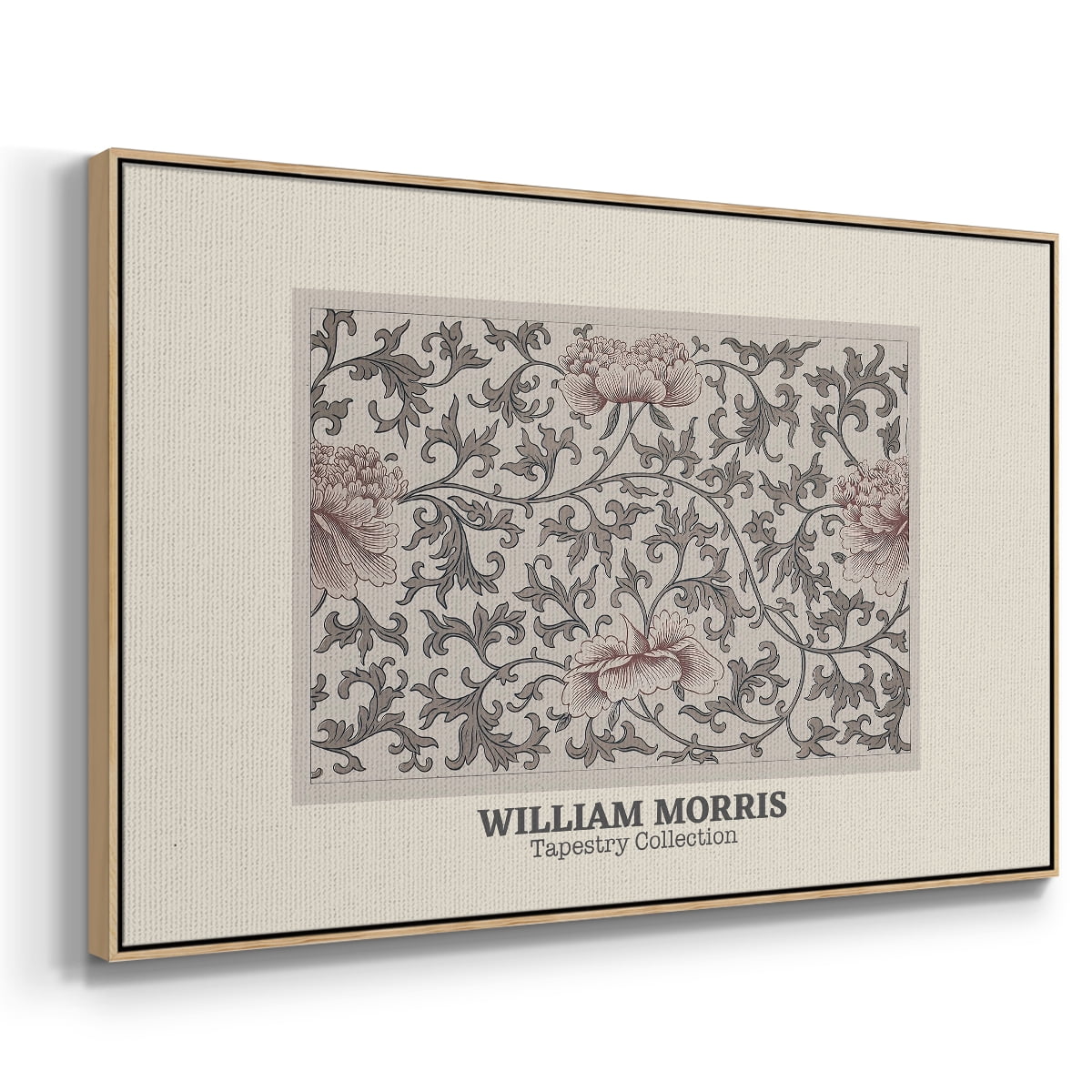Vintage Abstract Print-XLVI Framed in Natural Wood Wood Gallery Wrapped Canvas 17 in. x 25 in.