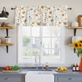 thumbnail image 2 of 2 Pack Vintage Butterflies Valance for Window Flowers Plant Floral Leaves Farmhouse Kitchen Valance Rod Pocket Short Curtain Topper Decorative Window Treatment for Living Room Bedroom 42"x18", 2 of 8